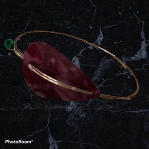 Hand Crafted Guitar Pick/String Bangle Bracelet